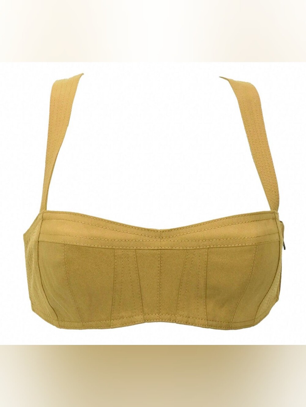 Ulla Johnson Nwt Mustard Cropped Bustier Mia Tank Top